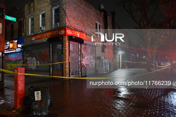 A 16-year-old boy is shot in the East Flatbush section of Brooklyn, New York, United States, on November 11, 2024. On Monday morning at appr...