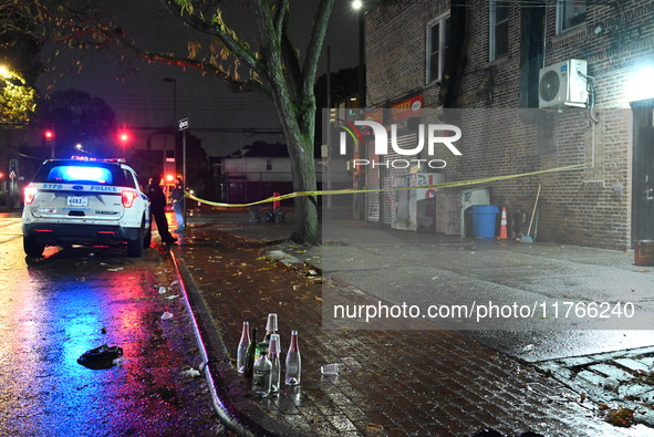 A 16-year-old boy is shot in the East Flatbush section of Brooklyn, New York, United States, on November 11, 2024. On Monday morning at appr...