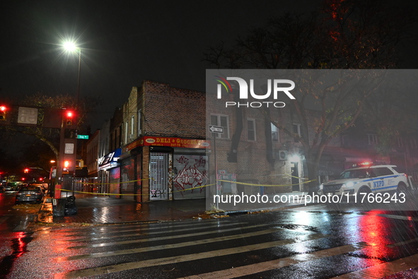 A 16-year-old boy is shot in the East Flatbush section of Brooklyn, New York, United States, on November 11, 2024. On Monday morning at appr...