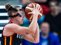 Elise Ramrtte in action during the FIBA 2025 European Women's Basketball Championship Qualifiers Group C match between Poland and Belgium at...