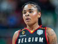 Maxuela Lisowa Mbaka in action during the FIBA 2025 European Women's Basketball Championship Qualifiers Group C match between Poland and Bel...