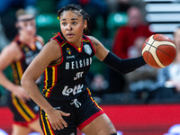 Maxuela Lisowa Mbaka in action during the FIBA 2025 European Women's Basketball Championship Qualifiers Group C match between Poland and Bel...