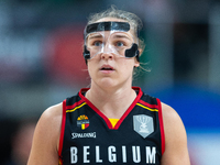 Elise Ramrtte in action during the FIBA 2025 European Women's Basketball Championship Qualifiers Group C match between Poland and Belgium at...