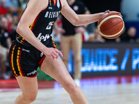 Becky Massey in action during the FIBA 2025 European Women's Basketball Championship Qualifiers Group C match between Poland and Belgium at...