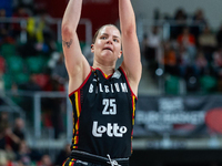 Becky Massey in action during the FIBA 2025 European Women's Basketball Championship Qualifiers Group C match between Poland and Belgium at...