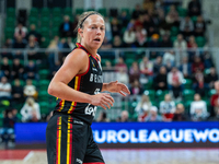 Julie Allemand in action during the FIBA 2025 European Women's Basketball Championship Qualifiers Group C match between Poland and Belgium a...