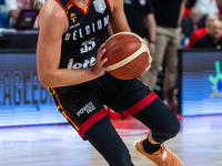 Julie Allemand in action during the FIBA 2025 European Women's Basketball Championship Qualifiers Group C match between Poland and Belgium a...