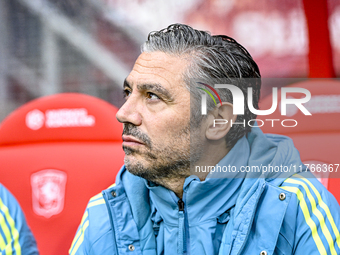 AFC Ajax Amsterdam assistant trainer Daniele Cavalletto is present during the match between Twente and Ajax at the Grolsch Veste stadium for...