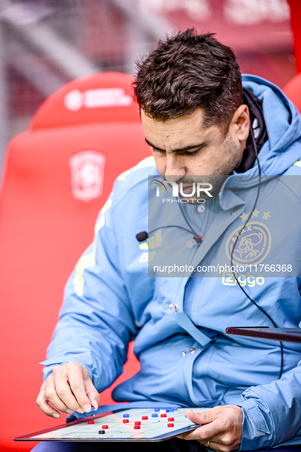 AFC Ajax Amsterdam assistant trainer Felipe Sanchez Mateos is present during the match between Twente and Ajax at the Grolsch Veste stadium...