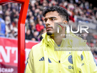 AFC Ajax Amsterdam defender Owen Wijndal plays during the match between Twente and Ajax at the Grolsch Veste stadium for the Dutch Eredivisi...