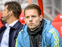 AFC Ajax Amsterdam assistant trainer Dave Vos is present during the match between Twente and Ajax at the Grolsch Veste stadium for the Dutch...