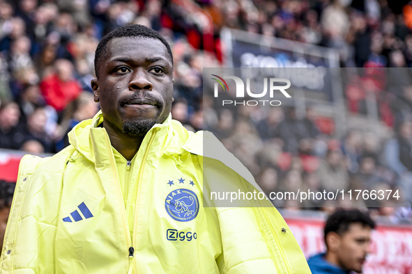 AFC Ajax Amsterdam forward Brian Brobbey plays during the match between Twente and Ajax at the Grolsch Veste stadium for the Dutch Eredivisi...