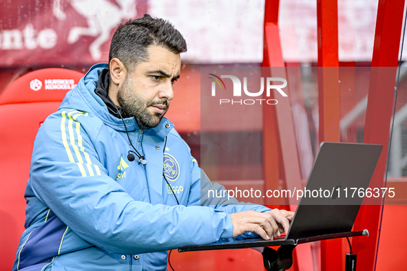 AFC Ajax Amsterdam assistant trainer Felipe Sanchez Mateos is present during the match between Twente and Ajax at the Grolsch Veste stadium...