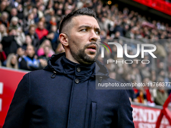 AFC Ajax Amsterdam trainer Francesco Fariolo is present during the match between Twente and Ajax at the Grolsch Veste stadium for the Dutch...