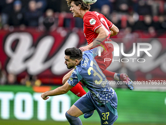 AFC Ajax Amsterdam defender Josip Sutalo and FC Twente forward Sam Lammers play during the match between Twente and Ajax at the Grolsch Vest...