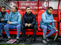 AFC Ajax Amsterdam assistant trainers Dave Vos, Daniele Cavalletto, and Felipe Sanchez Mateos, along with trainer Francesco Fariolo, are pre...