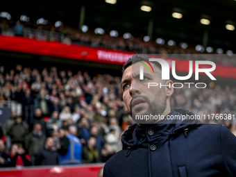 AFC Ajax Amsterdam trainer Francesco Fariolo is present during the match between Twente and Ajax at the Grolsch Veste stadium for the Dutch...