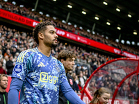 AFC Ajax Amsterdam defender Devyne Rensch plays during the match between Twente and Ajax at the Grolsch Veste stadium for the Dutch Eredivis...