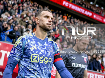 AFC Ajax Amsterdam midfielder Jordan Henderson plays during the match between Twente and Ajax at the Grolsch Veste stadium for the Dutch Ere...