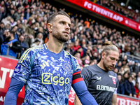 AFC Ajax Amsterdam midfielder Jordan Henderson plays during the match between Twente and Ajax at the Grolsch Veste stadium for the Dutch Ere...