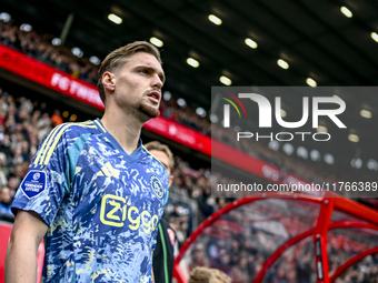 AFC Ajax Amsterdam midfielder Kenneth Taylor plays during the match between Twente and Ajax at the Grolsch Veste stadium for the Dutch Eredi...