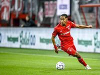 FC Twente defender Anass Salah-Eddine plays during the match between Twente and Ajax at the Grolsch Veste stadium for the Dutch Eredivisie s...