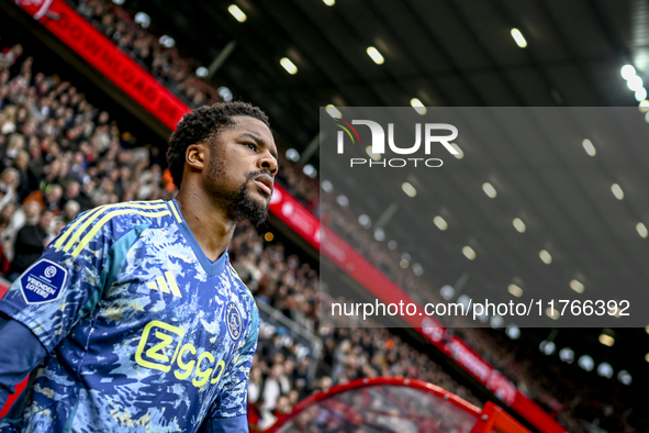 AFC Ajax Amsterdam forward Chuba Akpom plays during the match between Twente and Ajax at the Grolsch Veste stadium for the Dutch Eredivisie...