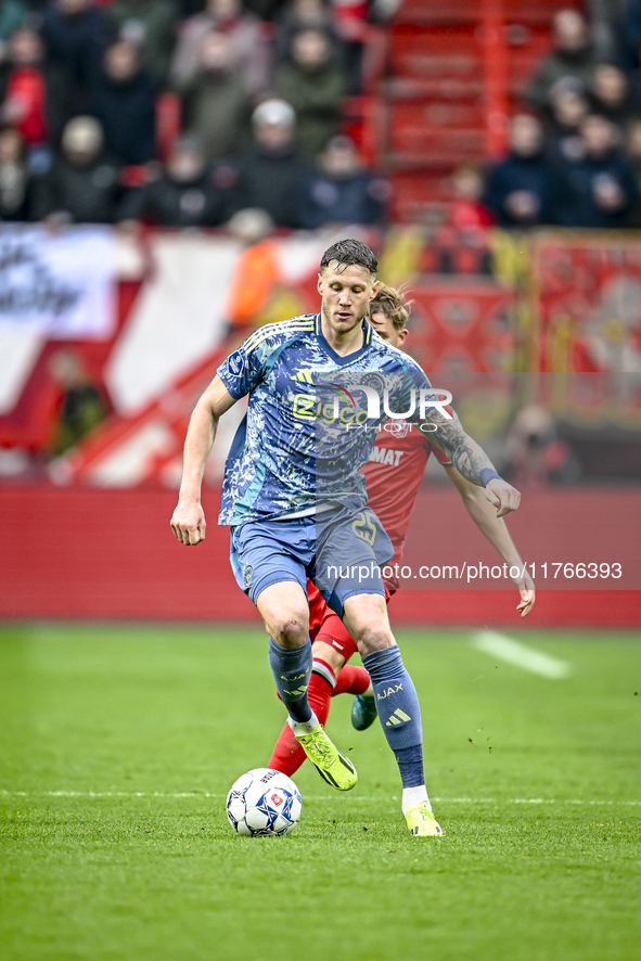 AFC Ajax Amsterdam forward Wout Weghorst plays during the match between Twente and Ajax at the Grolsch Veste stadium for the Dutch Eredivisi...