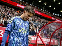 AFC Ajax Amsterdam forward Mika Godts plays during the match between Twente and Ajax at the Grolsch Veste stadium for the Dutch Eredivisie s...