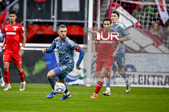 AFC Ajax Amsterdam midfielder Jordan Henderson plays during the match between Twente and Ajax at the Grolsch Veste stadium for the Dutch Ere...