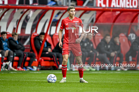 FC Twente midfielder Gijs Besselink plays during the match between Twente and Ajax at the Grolsch Veste stadium for the Dutch Eredivisie sea...