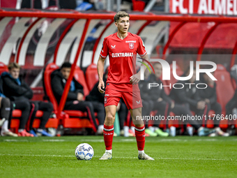 FC Twente midfielder Gijs Besselink plays during the match between Twente and Ajax at the Grolsch Veste stadium for the Dutch Eredivisie sea...