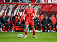 FC Twente midfielder Gijs Besselink plays during the match between Twente and Ajax at the Grolsch Veste stadium for the Dutch Eredivisie sea...