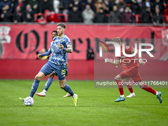 AFC Ajax Amsterdam forward Wout Weghorst plays during the match between Twente and Ajax at the Grolsch Veste stadium for the Dutch Eredivisi...