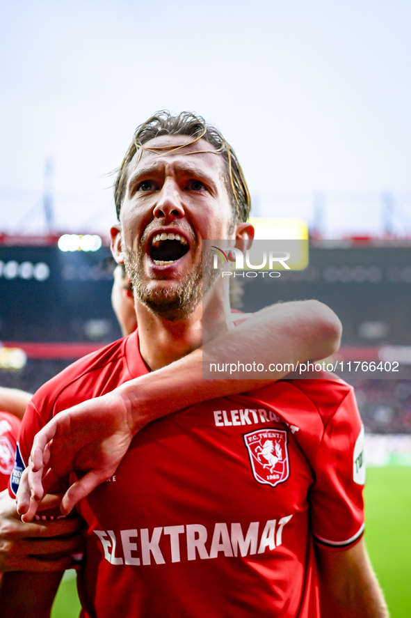 FC Twente midfielder Michel Vlap plays during the match between Twente and Ajax at the Grolsch Veste stadium for the Dutch Eredivisie season...