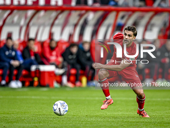 FC Twente defender Bart van Rooij plays during the match between Twente and Ajax at the Grolsch Veste stadium for the Dutch Eredivisie seaso...