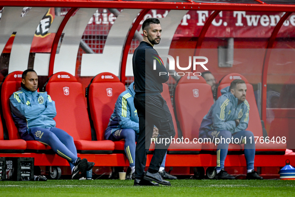 AFC Ajax Amsterdam trainer Francesco Fariolo is present during the match between Twente and Ajax at the Grolsch Veste stadium for the Dutch...