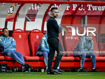 AFC Ajax Amsterdam trainer Francesco Fariolo is present during the match between Twente and Ajax at the Grolsch Veste stadium for the Dutch...