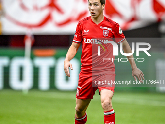 FC Twente midfielder Carel Eiting plays during the match between Twente and Ajax at the Grolsch Veste stadium for the Dutch Eredivisie seaso...