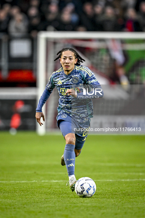 AFC Ajax Amsterdam midfielder Kian Fitz-Jim plays during the match between Twente and Ajax at the Grolsch Veste stadium for the Dutch Erediv...