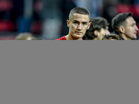 FC Twente defender Gustaf Lagerbielke plays during the match between Twente and Ajax at the Grolsch Veste stadium for the Dutch Eredivisie s...