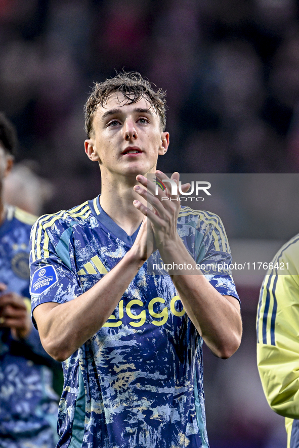 AFC Ajax Amsterdam defender Youri Baas plays during the match between Twente and Ajax at the Grolsch Veste stadium for the Dutch Eredivisie...