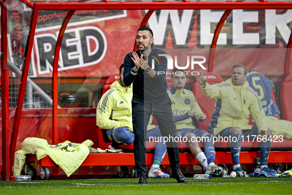 AFC Ajax Amsterdam trainer Francesco Fariolo is present during the match between Twente and Ajax at the Grolsch Veste stadium for the Dutch...