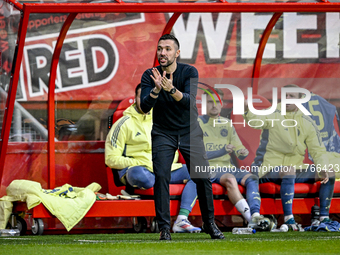 AFC Ajax Amsterdam trainer Francesco Fariolo is present during the match between Twente and Ajax at the Grolsch Veste stadium for the Dutch...