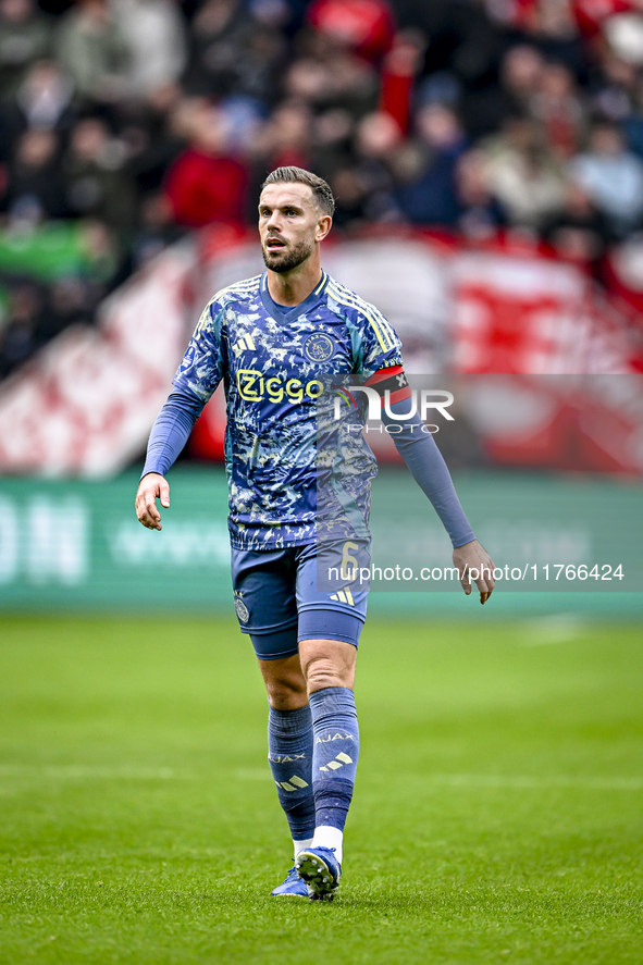 AFC Ajax Amsterdam midfielder Jordan Henderson plays during the match between Twente and Ajax at the Grolsch Veste stadium for the Dutch Ere...