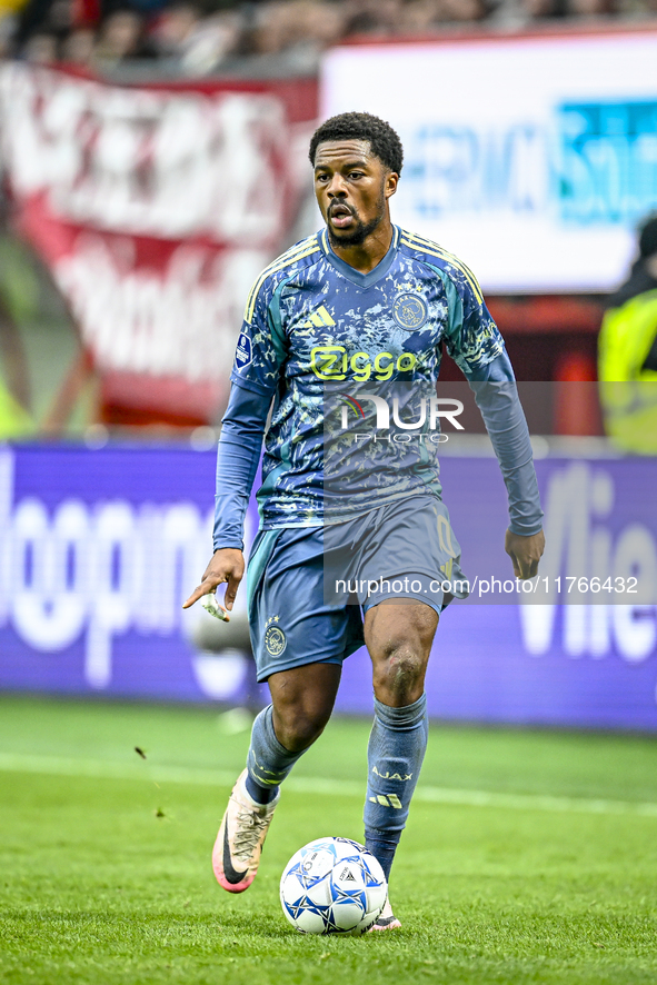 AFC Ajax Amsterdam forward Chuba Akpom plays during the match between Twente and Ajax at the Grolsch Veste stadium for the Dutch Eredivisie...