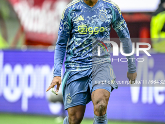 AFC Ajax Amsterdam forward Chuba Akpom plays during the match between Twente and Ajax at the Grolsch Veste stadium for the Dutch Eredivisie...