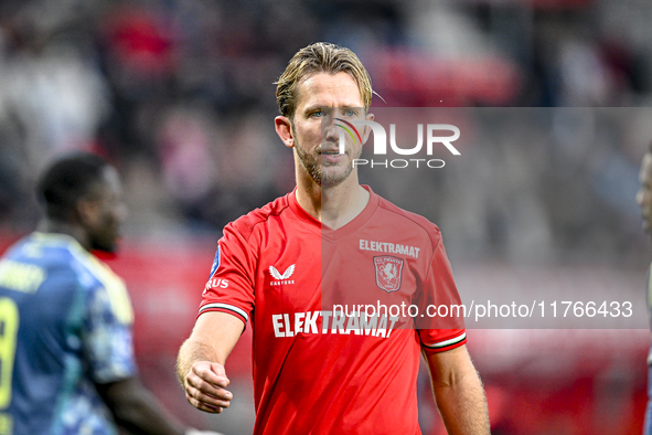 FC Twente midfielder Michel Vlap plays during the match between Twente and Ajax at the Grolsch Veste stadium for the Dutch Eredivisie season...