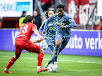 AFC Ajax Amsterdam forward Chuba Akpom plays during the match between Twente and Ajax at the Grolsch Veste stadium for the Dutch Eredivisie...