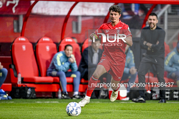 FC Twente defender Bas Kuipers plays during the match between Twente and Ajax at the Grolsch Veste stadium for the Dutch Eredivisie season 2...